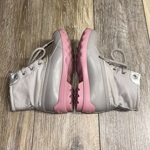 Sperry Port Girls Youth US Size 11M Gray Pink Outdoor Duck Rain Boots SCL162060 - Picture 10 of 11